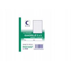 Outlet 50-kartkowy trójskładany zeszyt samokopiujący w kratkę 140 × 105 mm