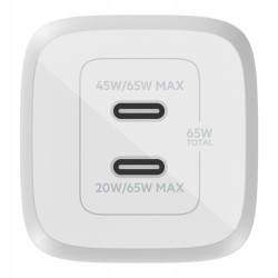 Outlet Ładowarka Belkin BELKIN 65W DUAL USB C GAN BELKIN 65W DUAL USB C GAN