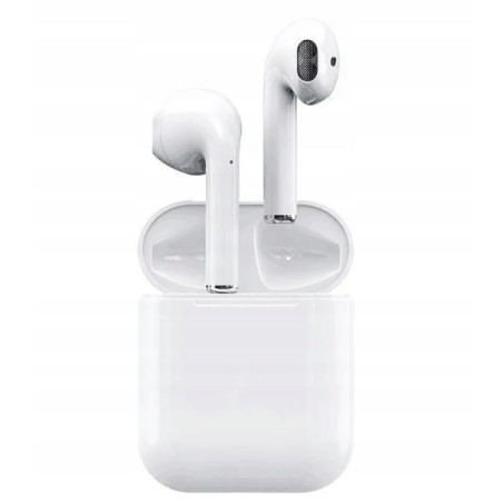Outlet Słuchawki bezprzewodowe douszne TWS i12 białe złącze lightning