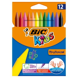 Outlet Kredki świecowe dla dzieci BIC Kids Plastidecor pudełko 12 sztuk