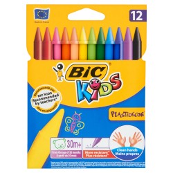 Outlet Kredki świecowe dla dzieci BIC Kids Plastidecor pudełko 12 sztuk