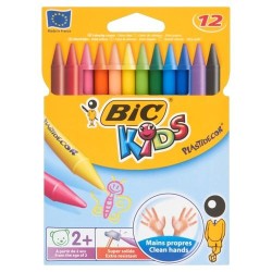 Outlet Kredki świecowe dla dzieci BIC Kids Plastidecor pudełko 12 sztuk