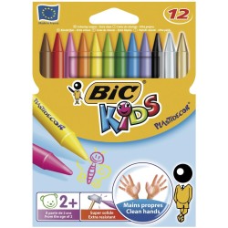 Outlet Kredki świecowe dla dzieci BIC Kids Plastidecor pudełko 12 sztuk