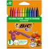 Outlet Kredki świecowe dla dzieci BIC Kids Plastidecor pudełko 12 sztuk