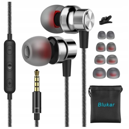 Outlet Słuchawki dokanałowe Blukar K9203 dł. przewodu 1.2 m praktyczne