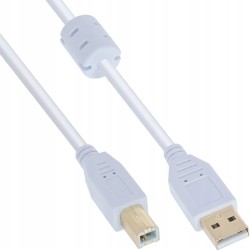 Outlet Kabel InLine USB-A - USB-B Męska/Męska dł. kabla 10m biały 34550W