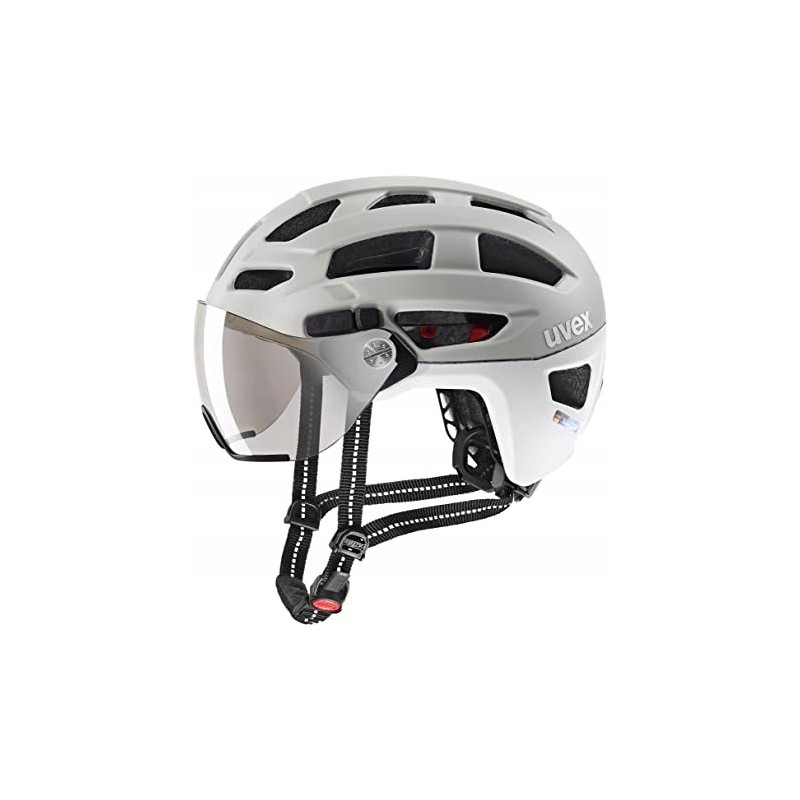 Kask rowerowy Uvex Finale Visor r. M/L 56-61cm szary/biały