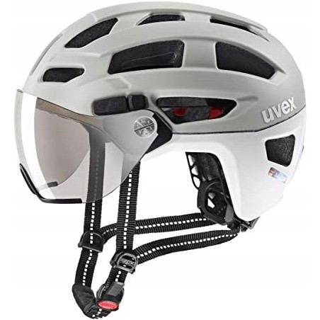 Kask rowerowy Uvex Finale Visor r. M/L 56-61cm szary/biały