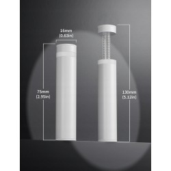 Outlet upHere Biały uchwyt na kartę graficzną GPU ARGB regulowana 75-130 mm