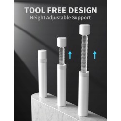 Outlet upHere Biały uchwyt na kartę graficzną GPU ARGB regulowana 75-130 mm