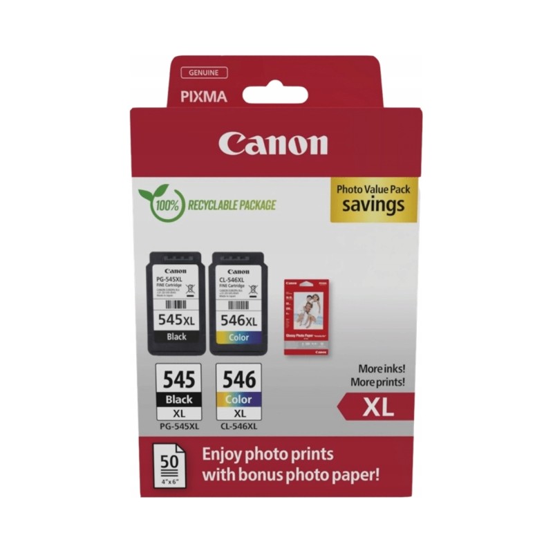 Outlet Tusz wysokowydajny Canon PG-545XL/CL-546XL 8286B011 + papier foto