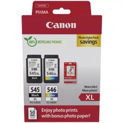 Outlet Tusz wysokowydajny Canon PG-545XL/CL-546XL 8286B011 + papier foto