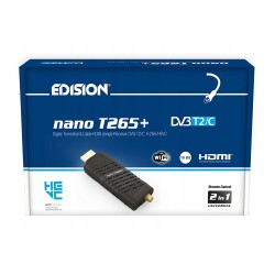 Outlet Tuner DVB-T2 Edision NANO T265+ połączenie HDMI Full HD 1080 p