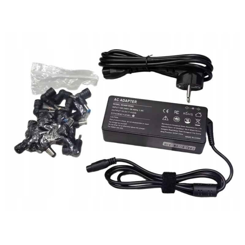 ŁADOWARKA ZASILACZ DC 19.5V 4.62A SK90B195462 + 16 KOŃCÓWEK