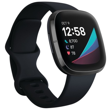 USZKODZONY Smartwatch Fitbit Sense bluetooth 455 mAh czarny pulsometr