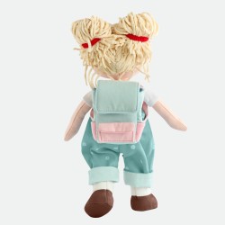 Outlet Lalka Przytulanka Haba Tilli miękka z plecakiem Z MATERIAŁU 30CM CE