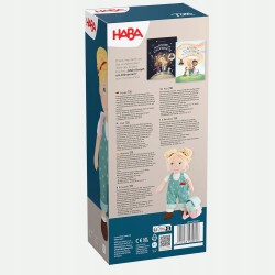 Outlet Lalka Przytulanka Haba Tilli miękka z plecakiem Z MATERIAŁU 30CM CE
