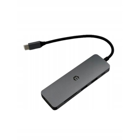 Outlet 6-w-1 hub USB-C z HDMI 4K adapter do urządzeń Type-C PD 100W USB 3.0