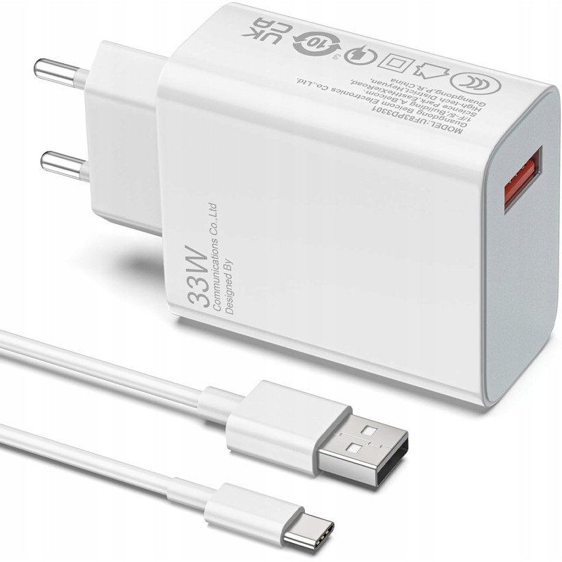 Outlet shefor ładowarka do Xiaomi 33W USB C szybkie ładowanie kompaktowa