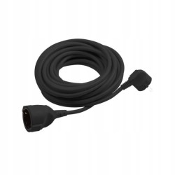 PRZEDŁUŻACZ POJEDYNCZY CZARNY MEISTER 2M 3G1,5MM2