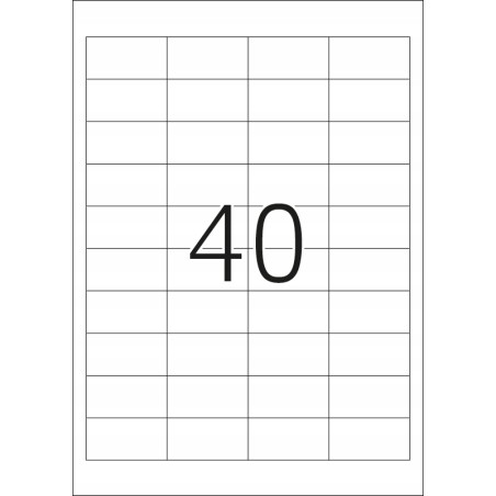 Etykiety samoprzylepne A4 100 arkuszy 48,5x25,4 mm