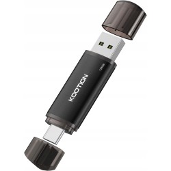 Outlet Pendrive KOOTION poj. 128 GB USB 2.0 czarny plug & play kompaktowy