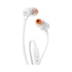 Outlet Słuchawki przewodowe JBL T110 Dokanałowe Białe dł. kabla 1.2 m