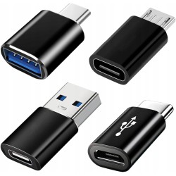 Mepsies Przejściówka Adapter Złączka USB-C USB 3.0 Micro 4szt Plug and Play