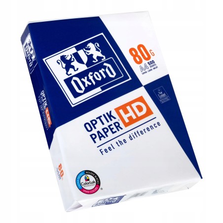 Papier biurowy ksero Oxford format A4 80g 500 arkuszy gładki biały