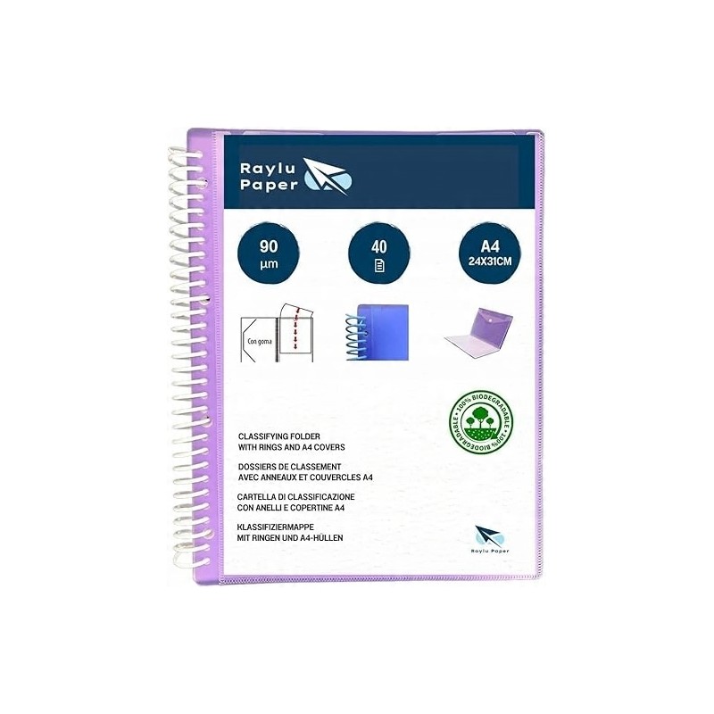 Outlet Folder fiolet Plus Office 40 kieszeni transparentnych 24 x 31cm bind