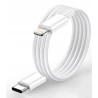 Kabel do ładowania iPhone iPad USB-C Lightning 1m transfer danych biały