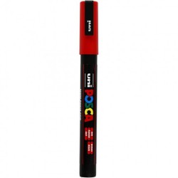 Outlet Marker pigmentowy Posca czerwony 15 PC-3M UNI precyzyjny uniwersalny