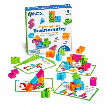 Outlet Klocki Kostki 3D Łamigłówki Zestaw edukacyjny 34 elementy CE