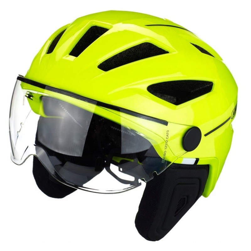 Kask rowerowy Abus Pedelec 2.0 Ace neon r. M 52-57cm +ocieplacze na uszy