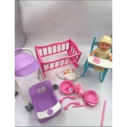 Outlet deao zestaw zabawka mój pierwszy bobas krzesełko łóżeczko lalka opis