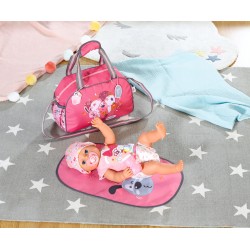 Outlet Przewijak Zapf Baby Born 4 el. dla lalki + pampers i puder różowy CE