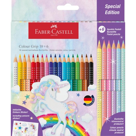 Outlet zestaw kredek ołówkowych do szkoły Faber Castell Unicorn 24szt OPIS