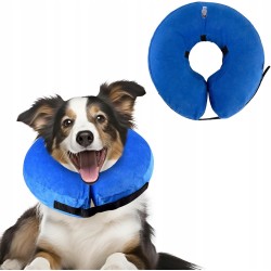 Kołnierz elżbietański dla psa nadmuchiwany ochrona po operacji głowy r.S