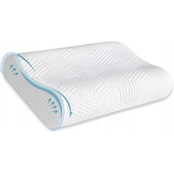 Outlet Poduszka ze wsparciem szyi LAMB z pianki memory ergonomiczna 50x35cm