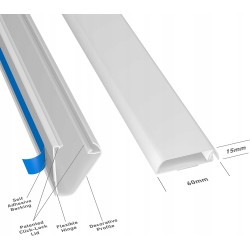 Listwa PCV 6 x 1 dł. 40cm biały