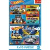 Outlet Puzzle 2x70 elementów Hot Wheels Samochodziki Trefl