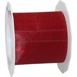 Outlet Organza przezroczysta rolka 25 m szerokość 72 mm ognista czerwień