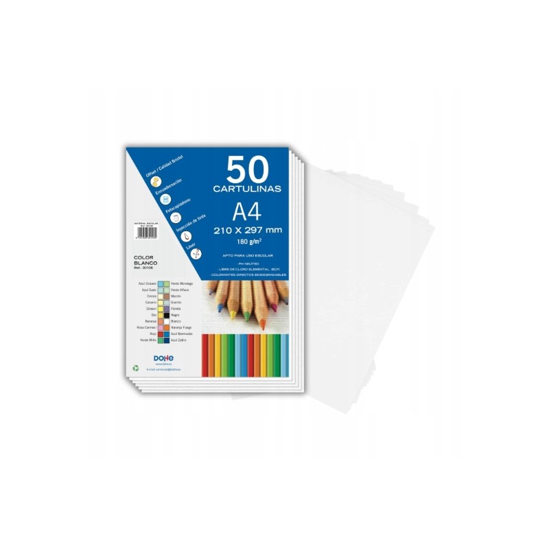 Outlet Dohe papier biały A4 50 szt format 21 × 29,7 cm gramatura 180 g/m²