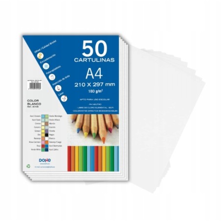 Outlet Dohe papier biały A4 50 szt format 21 × 29,7 cm gramatura 180 g/m²