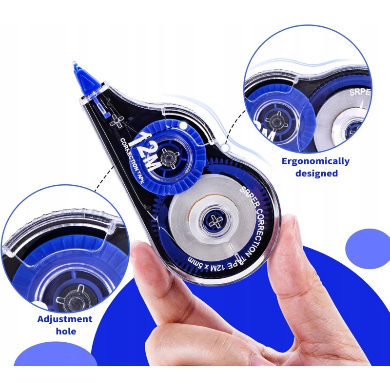 KOREKTOR NA TAŚMIE W KSZTAŁCIE MYSZY 1 SZTUKA 12m x 5mm DO BIURA