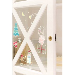 Szablony obrazów Przytulna zima, biały, 9 częściowy