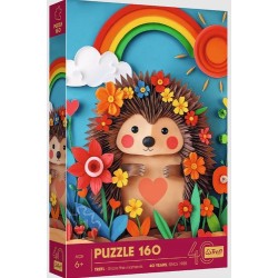 Outlet Puzzle Trefl 160 elementów Jeżyk i kwiaty 6+ CE 40-lecie