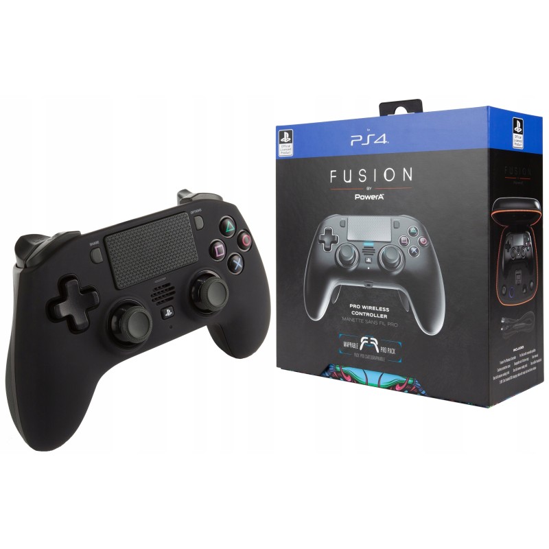 USZKODZONY Pad bezprzewodowy/przewodowy do PS4 PowerA czarny 12 przycisków