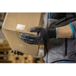 Outlet JAGST rękawice powlekane poliuretanem czarne (12 par/op.) 7 Hogert