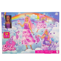 BARBIE ŚWIAT FANTAZJI KALENDARZ ADWENTOWY 24 niespodzianki + lalka CE